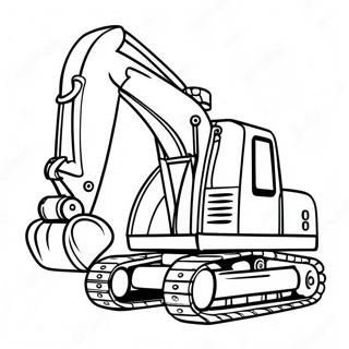 Cute Excavator With A Big Smile Coloring Page 5161-4116