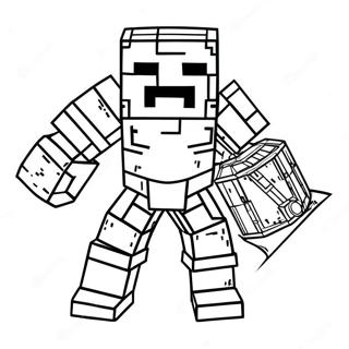 Minecraft Armor Coloring Pages