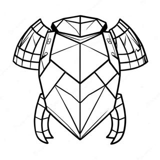 Diamond Armor Minecraft Coloring Page 51654-40890