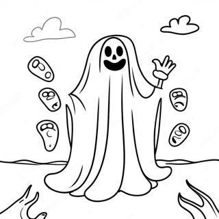 Spooky Ghost Math Problems Coloring Page 51664-40881