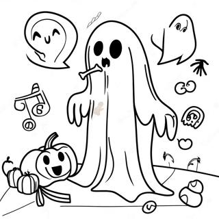 Spooky Ghost Math Problems Coloring Page 51664-40882