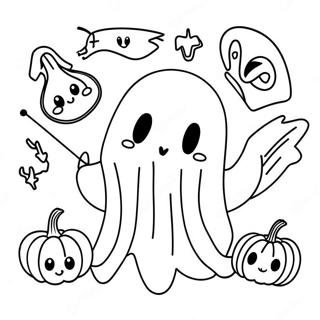 Spooky Ghost Math Problems Coloring Page 51664-40884