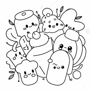 Kawaii Food Characters Coloring Page 51713-40903