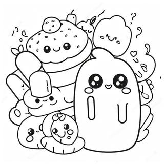 Kawaii Food Characters Coloring Page 51713-40904