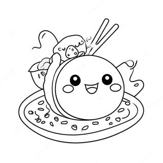 Cute Kawaii Sushi Coloring Page 51714-40914