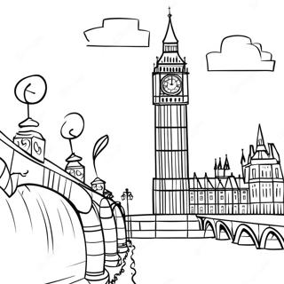 Big Ben At Sunset Coloring Page 51734-40933