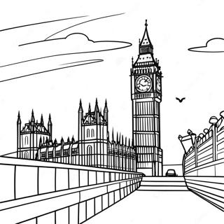 Big Ben At Sunset Coloring Page 51734-40935