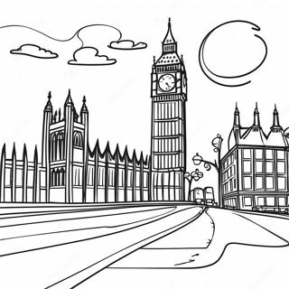 Big Ben At Sunset Coloring Page 51734-40936