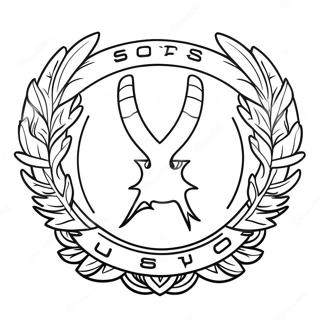 Spurs Logo Coloring Page 51813-40980