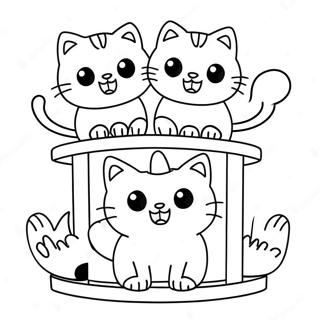 Cat House Coloring Pages