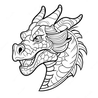 Dragon Head And Tail Coloring Pages