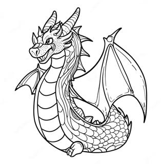 Fiery Dragon Tail Coloring Page 51884-41048