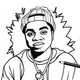 Kodak Black Portrait Coloring Page 51903-41054