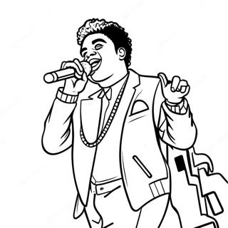 Kodak Black Performing On Stage Coloring Page 51904-41049