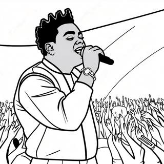 Kodak Black Performing On Stage Coloring Page 51904-41050