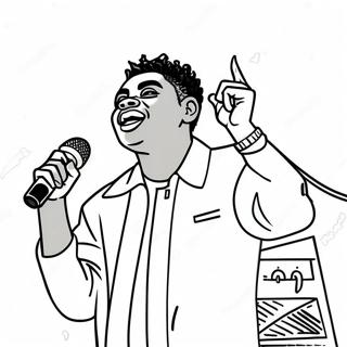 Kodak Black Performing On Stage Coloring Page 51904-41052