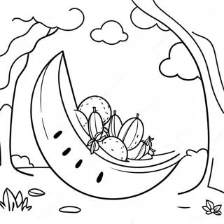 Melon Playground Adventure Scene Coloring Page 51913-41068