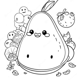 Colorful Melon Playground Characters Coloring Page 51914-41079