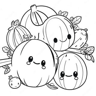 Colorful Melon Playground Characters Coloring Page 51914-41080