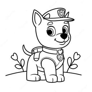 Paw Patrol Sevgililer Günü Boyama Sayfaları