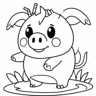 Creepy Roblox Piggy Kraxicorde Coloring Page 51964-41110