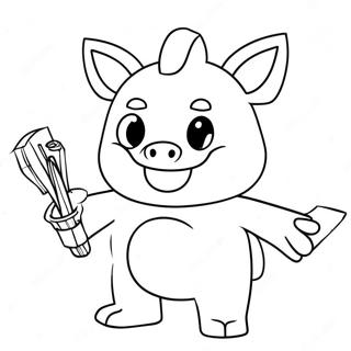 Creepy Roblox Piggy Kraxicorde Coloring Page 51964-41112