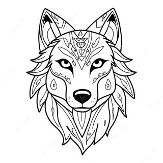 Spirit Wolf With Glowing Eyes Coloring Page 51983-41121