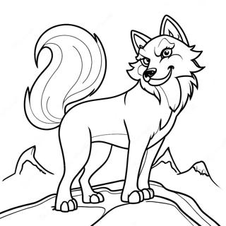 Spirit Wolf With Glowing Eyes Coloring Page 51983-41123