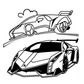 Lamborghini Veneno Boyama Sayfaları