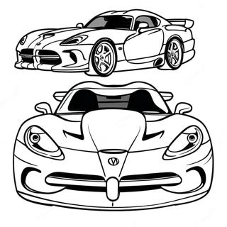 Раскраска Спортивного Автомобиля Dodge Viper 52023-41140