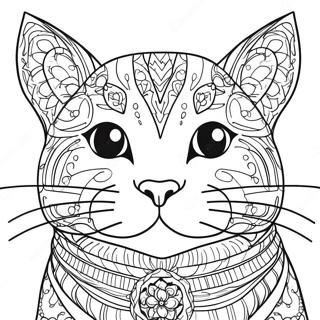 Realistic Cat Coloring Pages