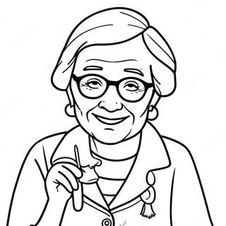 Cheerful Get Well Soon Grandma Coloring Page 52114-41231