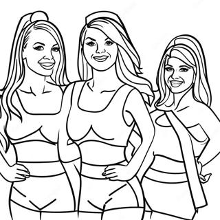 Miami Dolphins Cheerleaders Coloring Page 5211-4137