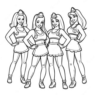 Miami Dolphins Cheerleaders Coloring Page 5211-4140