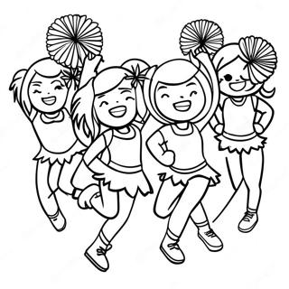 Lol Cheerleader Group Performance Coloring Page 52143-41236