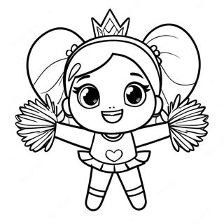 Lol Cheerleader With Sparkling Pom Poms Coloring Page 52144-41256