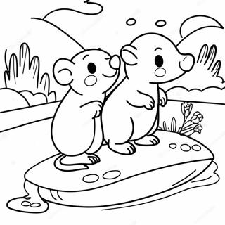 Mole And Ratty Exploring The River Coloring Page 52174-41279