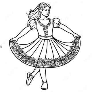 Traditional Irish Dancer Coloring Page 52184-41281