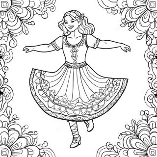 Traditional Irish Dancer Coloring Page 52184-41282