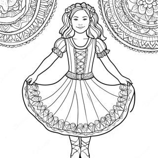 Traditional Irish Dancer Coloring Page 52184-41283