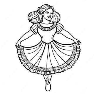 Traditional Irish Dancer Coloring Page 52184-41284