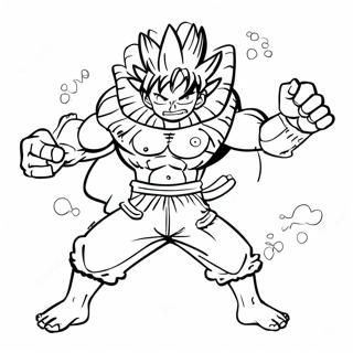 Luffy Gear 4 Snakeman Action Pose Coloring Page 52213-41295