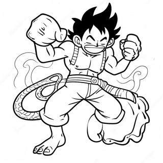 Luffy Gear 4 Snakeman Battle Scene Coloring Page 52214-41309