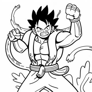 Luffy Gear 4 Snakeman Battle Scene Coloring Page 52214-41312