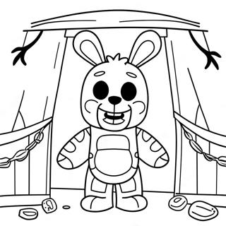 Eerie Springtrap In A Haunted House Coloring Page 52234-41340