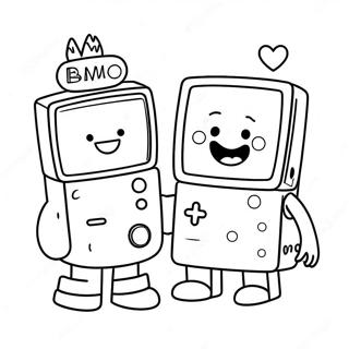 Happy Bmo With Friends Coloring Page 52244-41319