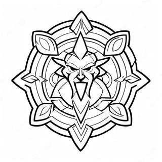 World Of Warcraft Logo Coloring Page 52273-41341