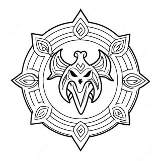 World Of Warcraft Logo Coloring Page 52273-41342