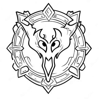 World Of Warcraft Logo Coloring Page 52273-41343