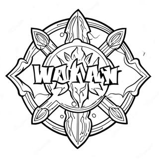 World Of Warcraft Logo Coloring Page 52273-41344